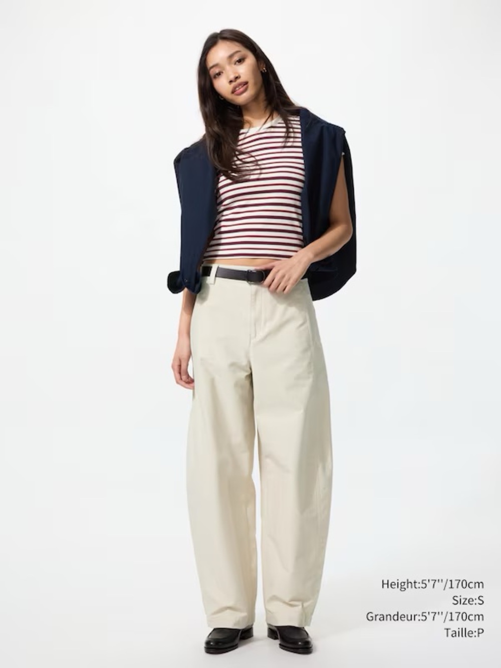 Uniqlo Jersey Barrel Pants in 30 Natural
